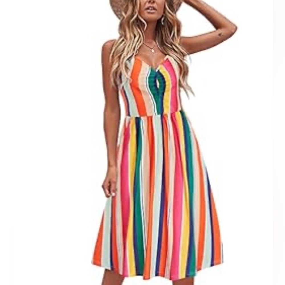 NEW Laishen Multicolored Summer Dress